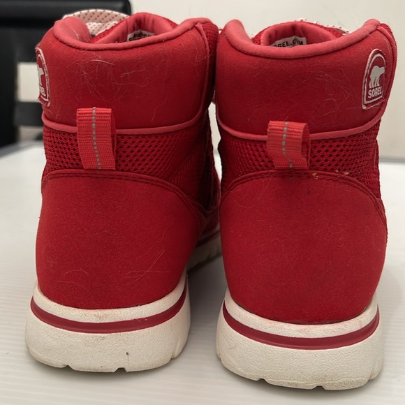 SOREL TIVOLI GO HIGH-TOP RED SNEAKERS WOMENS SIZE 8.5 - Picture 3 of 14
